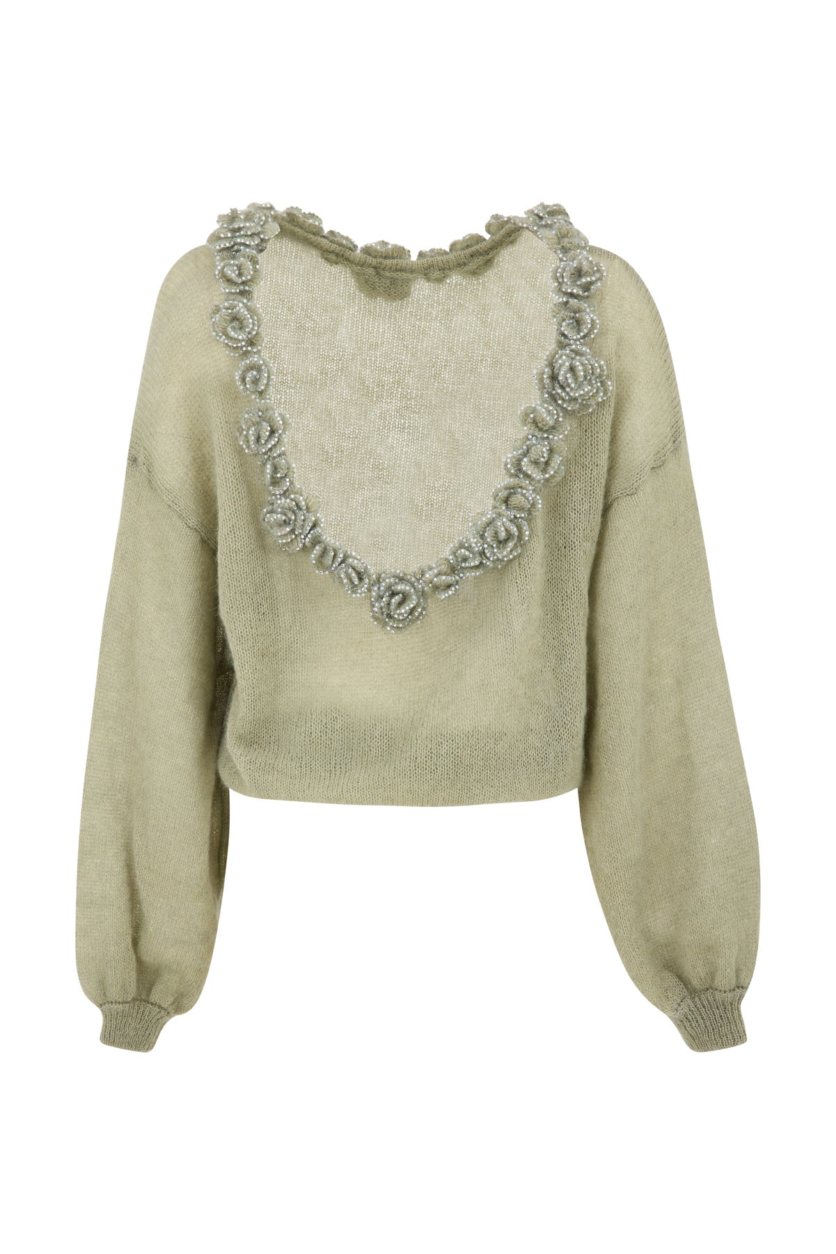AYNOOR RODIN OLIVE CARDIGAN