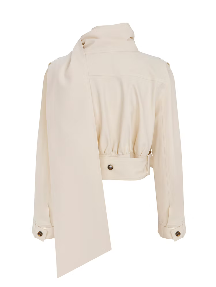 EMEL İSMAİLOĞLU BELT & SCARF DETAIL JACKET