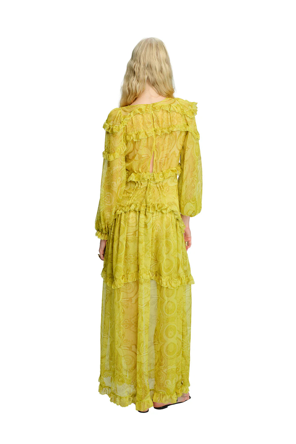 SPRING AFFAIR CITRINE MIRAGE MAXI DRESS