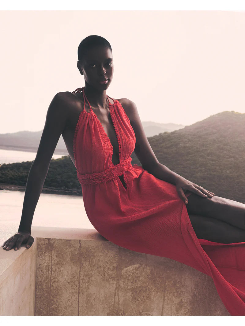 NAIVE ANAIS CORAL DRESS