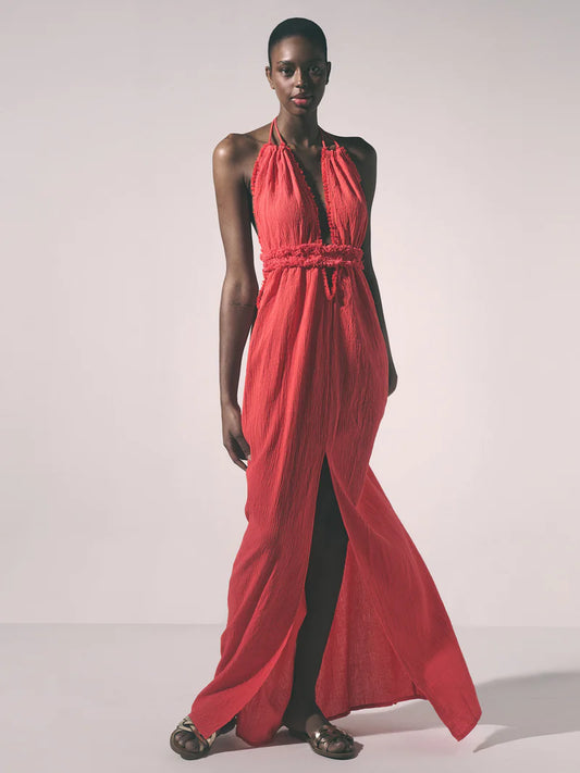 NAIVE ANAIS CORAL DRESS
