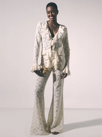 NAIVE DELICA FRILL PANTS