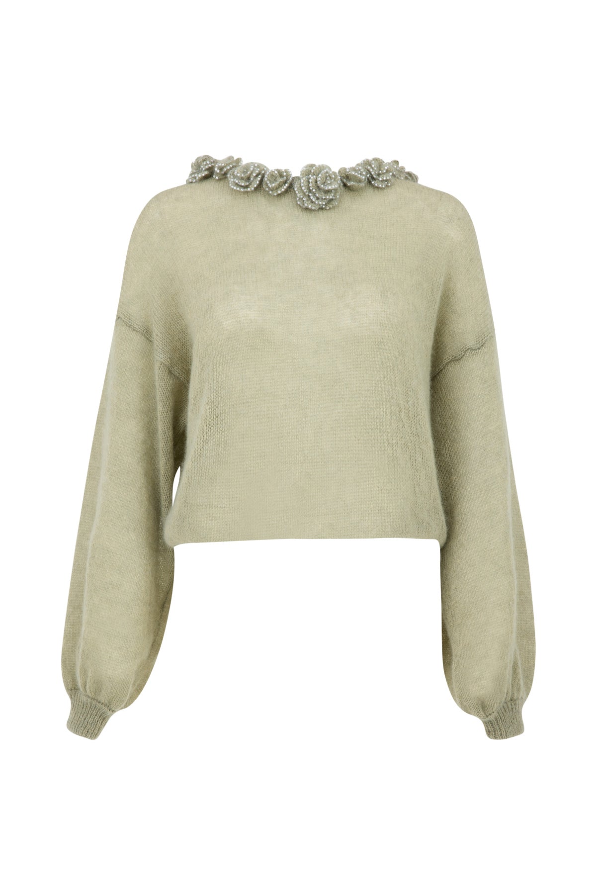 AYNOOR RODIN OLIVE CARDIGAN