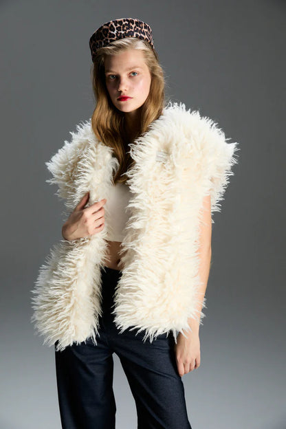 FEEMUSE MILKA LEOPARD VEST