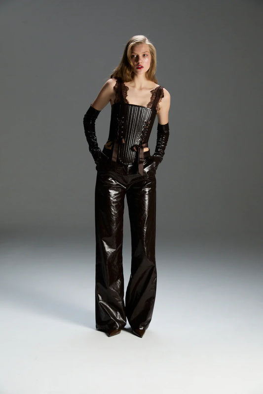 FEEMUSE VALERIA LEATHER PANTS