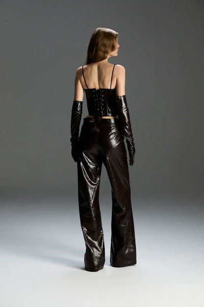 FEEMUSE VALERIA LEATHER PANTS