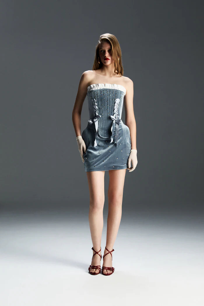 FEEMUSE GLORIA VELVET CORSET SET