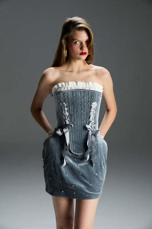 FEEMUSE ARIA EMBELLISHED SKIRT