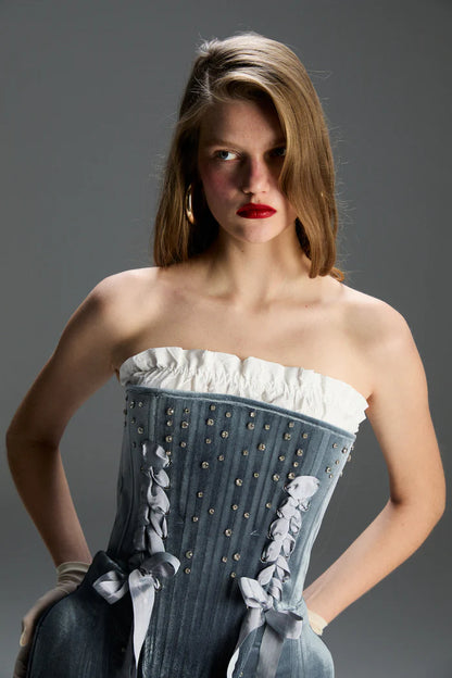 FEEMUSE GLORIA VELVET CORSET SET