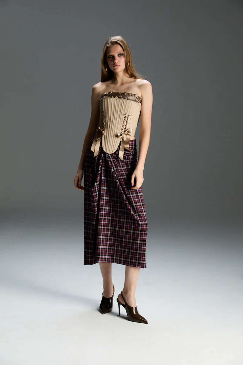 FEEMUSE MARIE NUDE CORSET SET