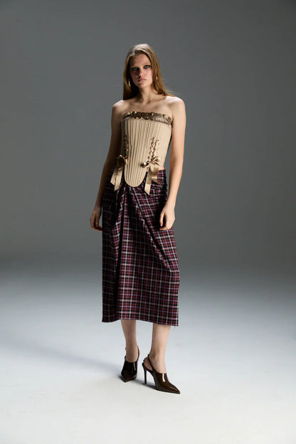 FEEMUSE MARIE NUDE CORSET SET