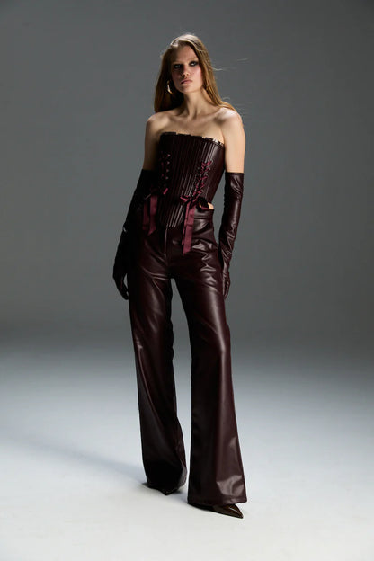 FEEMUSE VALERIA LEATHER PANTS
