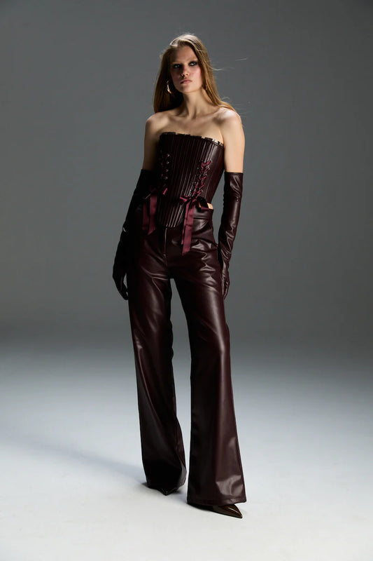 FEEMUSE VALERIA LEATHER PANTS