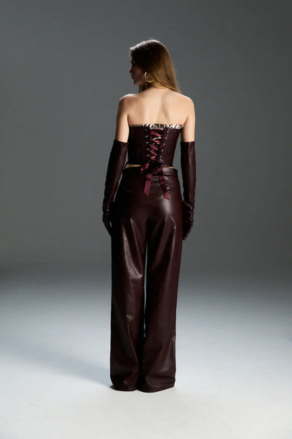 FEEMUSE VALERIA LEATHER PANTS