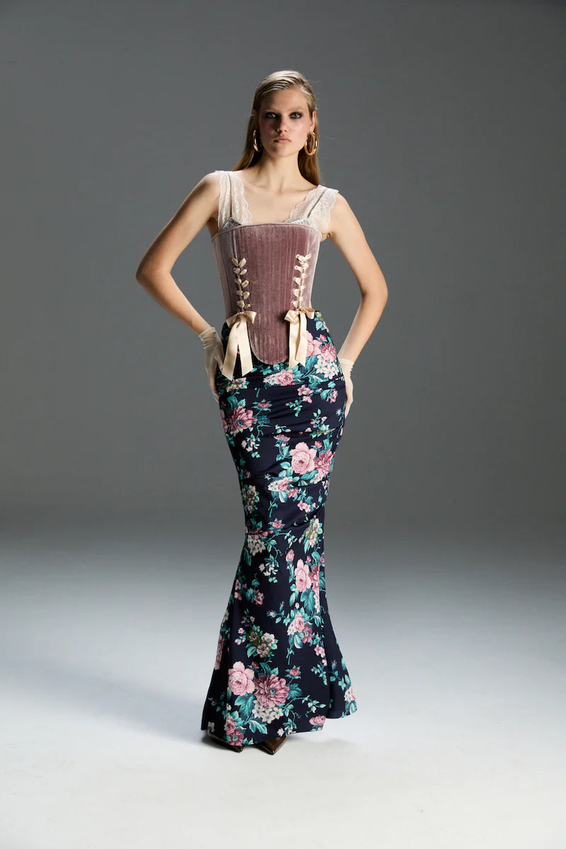 FEEMUSE SHELL FLORAL SKIRT