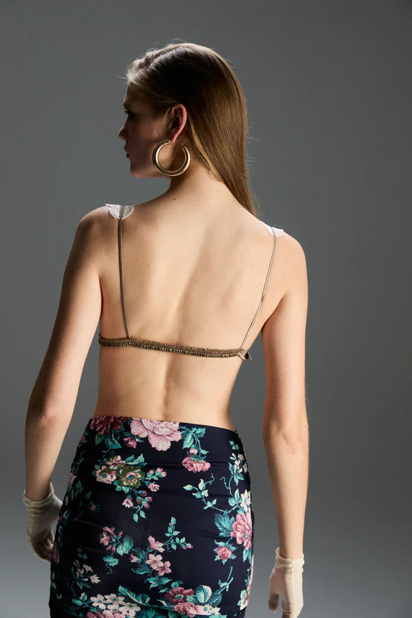 FEEMUSE SHELL FLORAL SKIRT