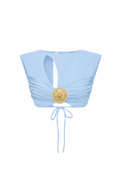 SPRING AFFAIR MEDALLION CROP TOP