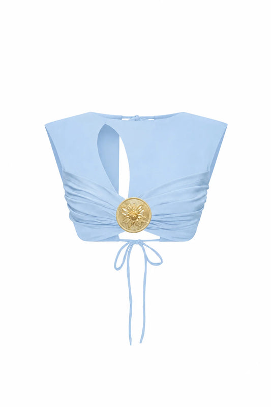 SPRING AFFAIR MEDALLION CROP TOP