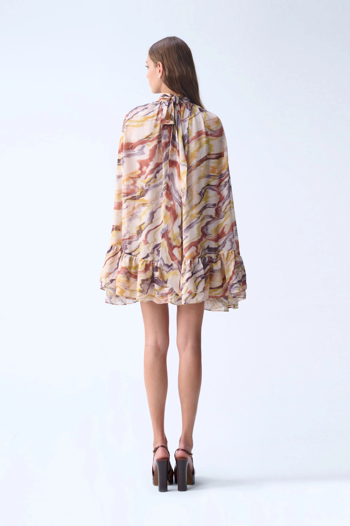 NAIA SOFIA MINI CAPE DRESS