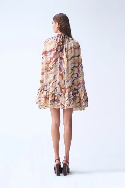 NAIA SOFIA MINI CAPE DRESS