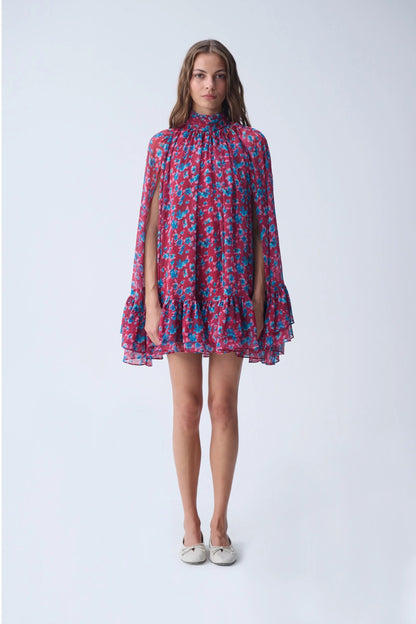 NAIA SOFIA MINI CAPE DRESS