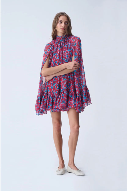 NAIA SOFIA MINI CAPE DRESS