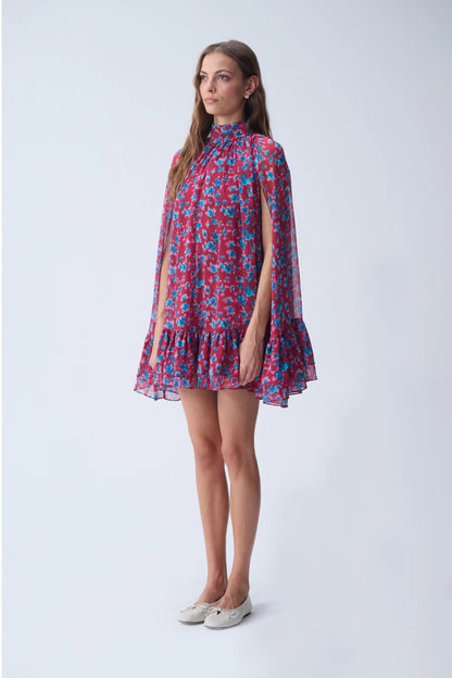 NAIA SOFIA MINI CAPE DRESS