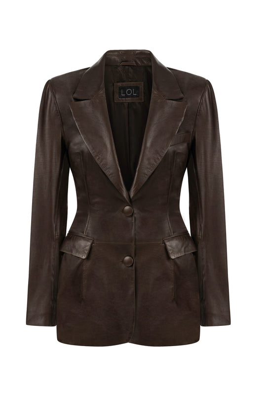 LOL JAQUELINE LEATHER BLAZER