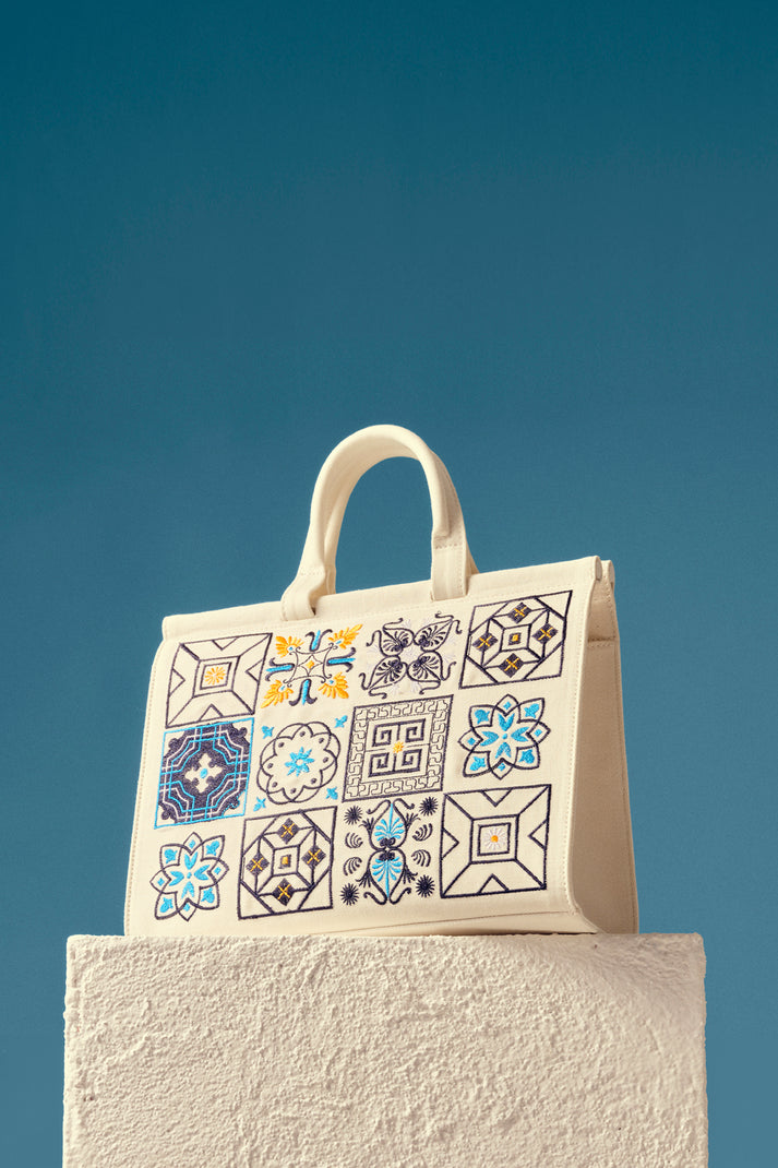 BLINQ MINI PORTO GREEK TILES EMBROIDERY