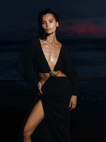 NAIVE NAXOS DRESS AND SEASHELL BROOCH