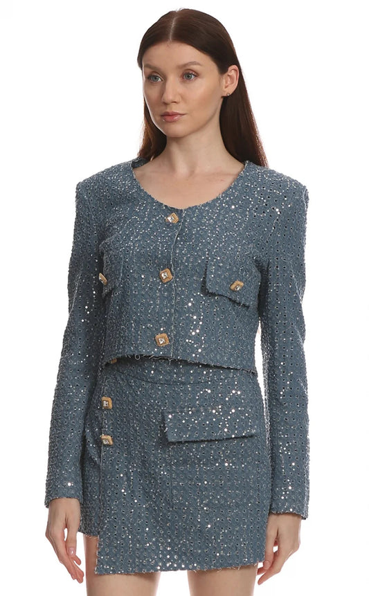 EMEL İSMAİLOĞLU SEQUINED JACKET