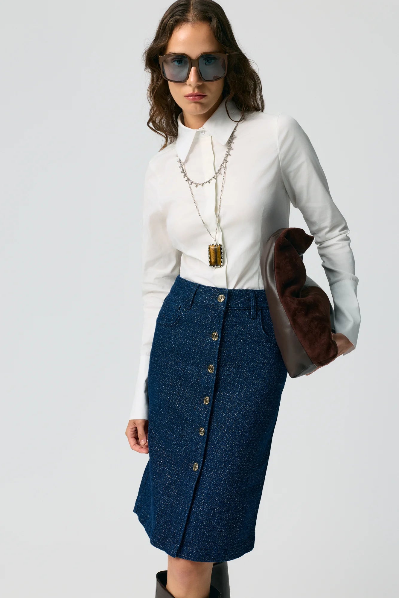 SEIZE THE DAY LACY MIDI SKIRT