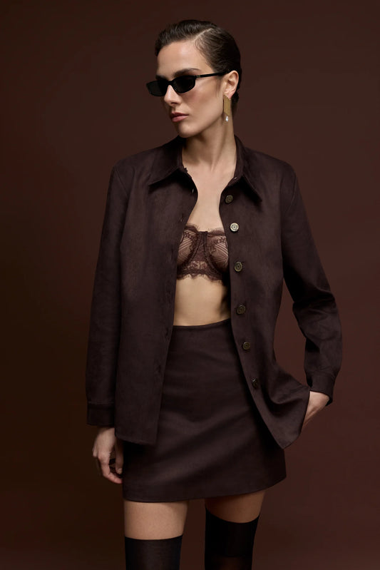 SEIZE THE DAY ROSIE SUEDE SHORT SKIRT