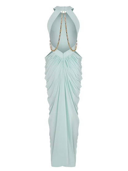EMEL İSMAİLOĞLU HALTER-NECK MAXI DRESS
