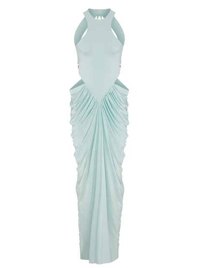 EMEL İSMAİLOĞLU HALTER-NECK MAXI DRESS