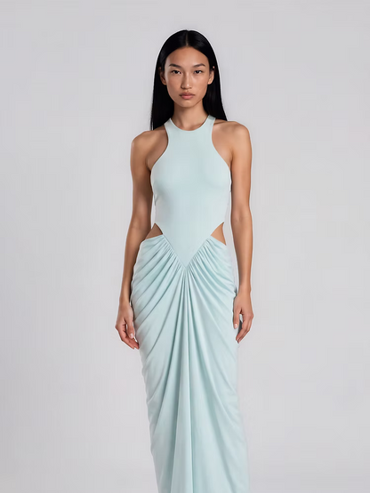 EMEL İSMAİLOĞLU HALTER-NECK MAXI DRESS