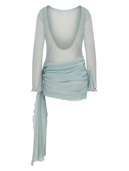 EMEL İSMAİLOĞLU TIE-WAIST MINI DRESS