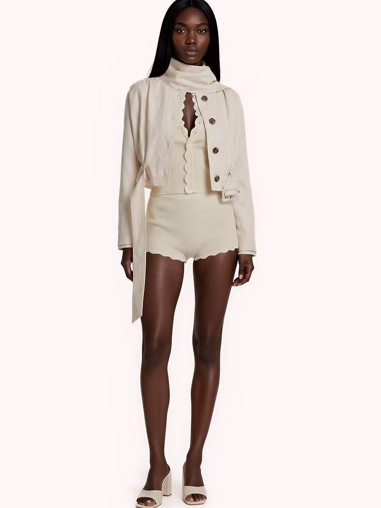 EMEL İSMAİLOĞLU BELT & SCARF DETAIL JACKET