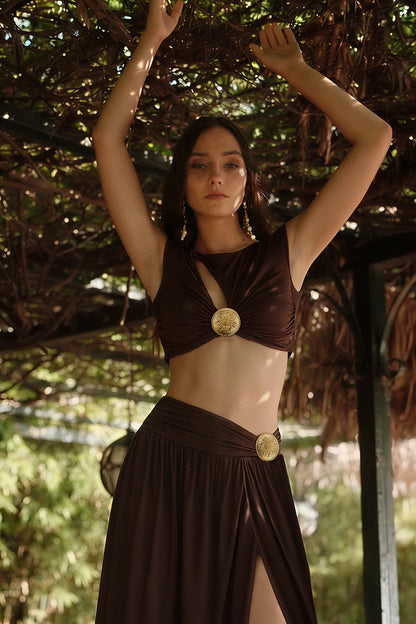 SPRING AFFAIR MEDALLION CROP TOP